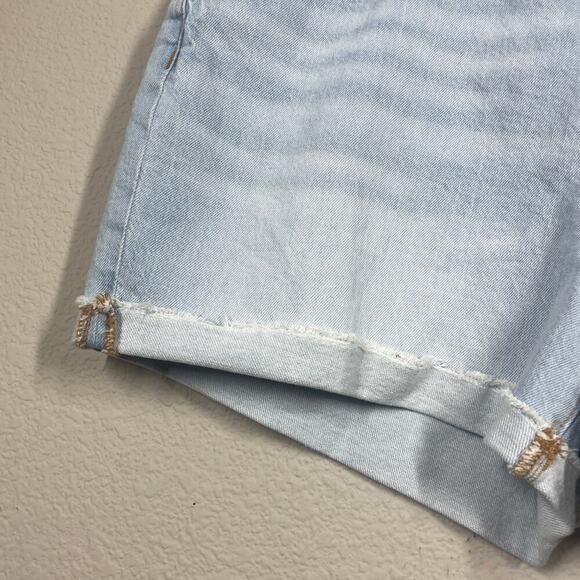 Loft 12/31 Roll Short Denim Jeans Blue Washed Cut Off Curvy Mid Rise Cuffed Hem - Picture 4 of 12